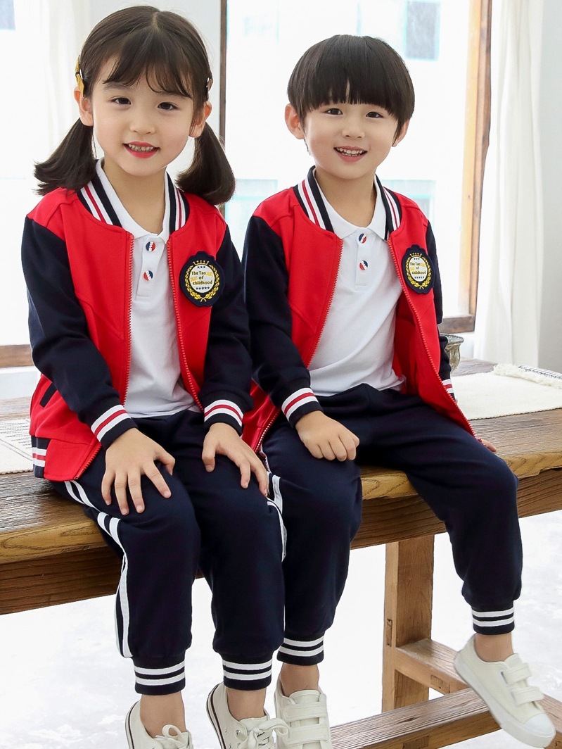 中小学生校服套装长袖运动服幼儿园春秋园服班服初高中生三件套装